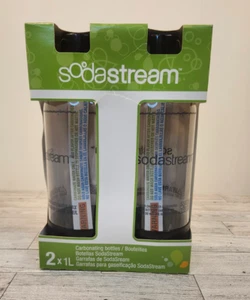 Botellas de agua carbonatadas de plástico Sodastream 2X 1L - NUEVO - Soda Stream caja abierta - Imagen 1 de 9