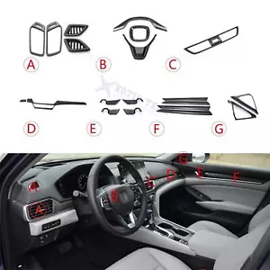 Carbon Fiber Pattern Door Handle Bowl Panel Strip Cover Trim For Accord 18-22 - Picture 1 of 16
