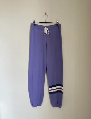 Sundry Women's 3 Color Stripe Sweatpant in Iris Purple Size 1/SMALL Foto 1 de 4