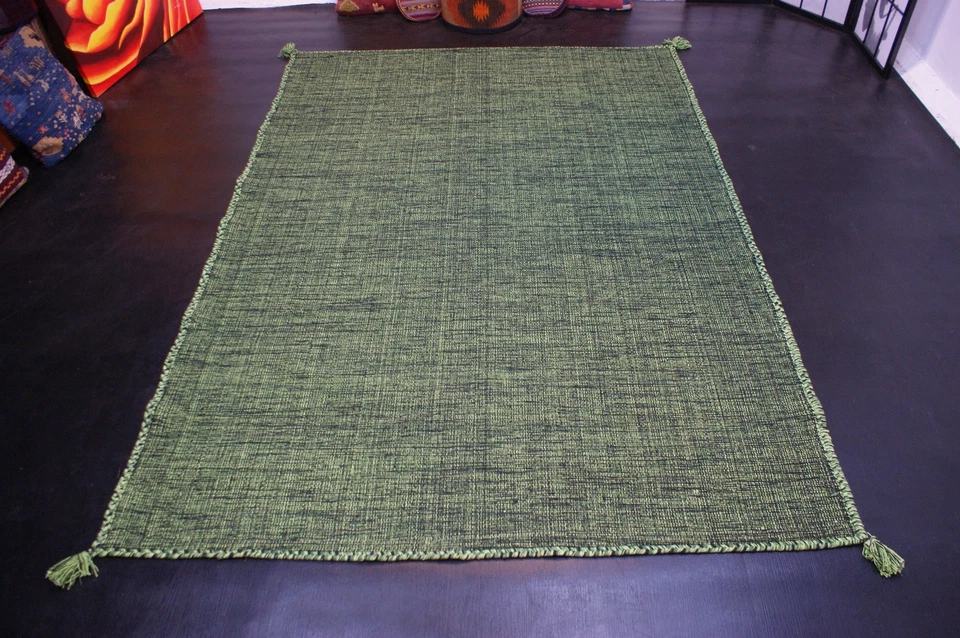 Design Natural Kilim Carpet Handmade 100% Cotton Washable Various Size - Image 1 of 1