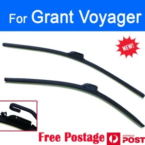 Pair Frameless Windscreen Wiper Blades For Chrysler Grant Voyager RT 2008 - 2016 - Picture 1 of 3
