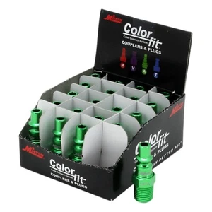 Enchufes machos Milton® COLORFIT® A-Style 1/4" NPT, verdes (Caja de 20) - Imagen 1 de 5