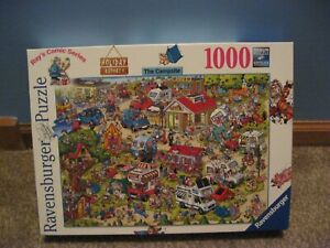 RAVENSBURGER 1000 PIECE PUZZLE RAY'S COMIC SERIES HOLIDAY RESORT 1 THE CAMPSITE!