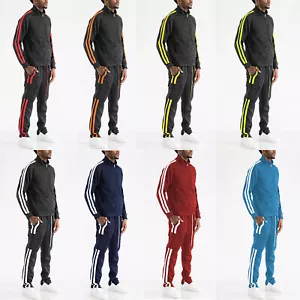 Two Stripe Cargo Elastic Waist Ankle Zipper Jogger Track Pant - Picture 1 of 14
