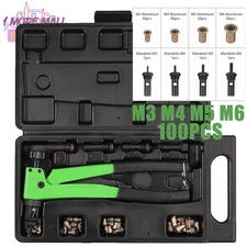 Nietmutternzange Set M3/4/5/6 Blind Nietmutter Einsatz 100pcs Gewinde Sortiment