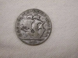 1934 Portugal 5 Escudos Very Fine KM#581 - Picture 1 of 5