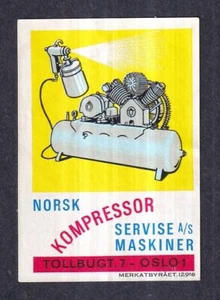 Norway Poster Stamp OLSO COMPRESSOR MACHINES - Picture 1 of 1