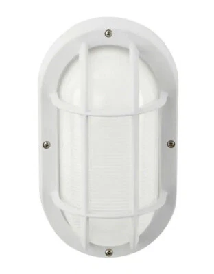 White LED Outdoor Bulkhead Light w/ CCT Color Switchable from 3000K, 4000K, 5000 - Image 1 of 4