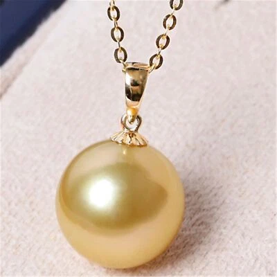 16mm Shell Pearl Pendant Gold Elegant Pendant Jewelry South Sea Light - Image 1 of 3