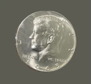 1965 50C Kennedy Half Dollar AU - Picture 1 of 2