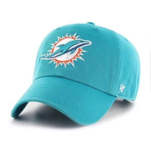 '47 Miami Dolphins correa de limpieza trasera (GORRA DE PAPÁ) sombrero ajustable - Aqua - Imagen 1 de 2