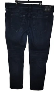 True Religion Jeans Sz 40 Geno Relaxed Slim Fit Dark Blue Grunge Y2k Denim Pants - Picture 1 of 11