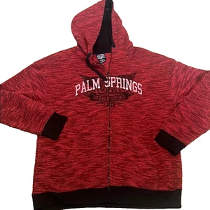 Salt Creek Apparel Men's Sherpa Lined Hoodie Palm Springs CA Graphic Full Zip XL - Imagen 1 de 11