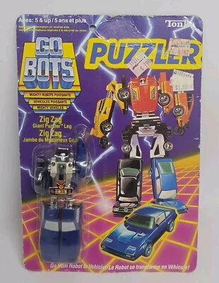 Tonka GoBots Puzzler Combiner Zig Zag MOC  7256 Canadian CARD  - Image 1 of 4