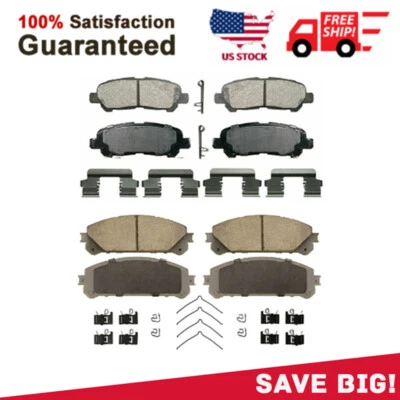 Kit de pastillas de freno delanteras y traseras de cerámica para Toyota Highlander 2008-2011 2012 2013 Foto 1 de 4