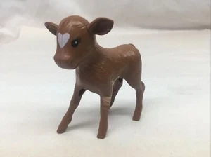 Barbie Sweet Orchard Bauernhof Fütterungszeit Ersatz Kuh Kalb Figur Spielzeug - Bild 1 von 4