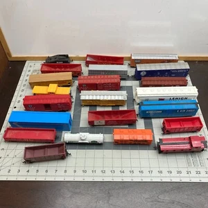 x22 HO Train Car Lot Boxcars Caboose Tanker Coal Hopper Santa Fe Lehigh - Picture 1 of 24