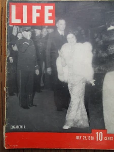 Vtg Life Magazine JULY 25, 1938 Queen Elizabeth TB - Picture 1 of 6