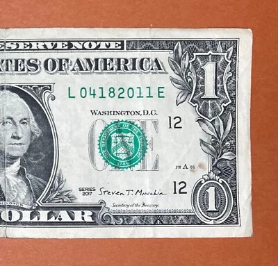 April 18, 2011 (L 04182011 E) Birthday Note $1 One Dollar Bill - Image 1 of 3