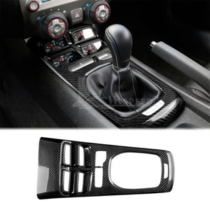 For Camaro 10-2015 REAL HARD Carbon Fiber Manual Gear Shift Console Cover Black - Bild 1 von 7