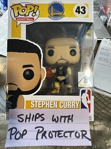 Funko Pop - NBA- Stephen Curry Golden Stare Warriors #43 -Free Pop Protector - Picture 1 of 1