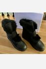 S-3 KE-DI DESIGN SUEDE BOOTS WITH REAL RABIT/STONES SIZE 10 BRAND NEW W/BOX