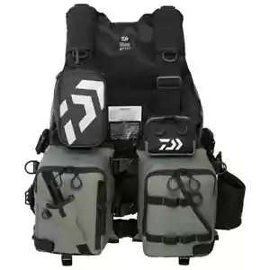 DAIWA Light Float Game Vest Greige Free Size DF-6224 From Japan - Picture 1 of 6