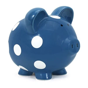 Child to Cherish Ceramic Polka Dot Piggy Bank (Various Colors Available) - Picture 1 of 34