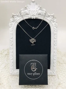 Tracy Gilbert 18" Sterling Silver Growing Home Organic Pendant Necklace - Picture 1 of 6