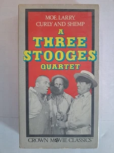 A Three Stooges Quartet VHS Comedy Classic Crown Movie Classics - Imagen 1 de 3