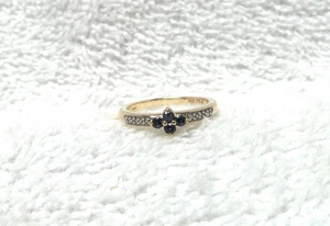 Damenring 10kt Gelbgold Edelstein und Diamant - Bild 1 von 9