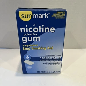Sunmark Nicotina Polacrilex Goma 2 mg Paquete de Ayuda para Dejar de Fumar 110 Exp 02/2026 - Imagen 1 de 8