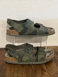 Sandalias Birkenstock Milano Camufladas Verde Para Hombre 39 8 Para Hombre’s 6 Correa Trasera Plantilla Suave - Imagen 1 de 7