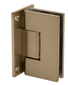 FHC Venice Adjustable Square Wall Mount Hinge Full Back Plate Brushed Bronze - Picture 1 of 8