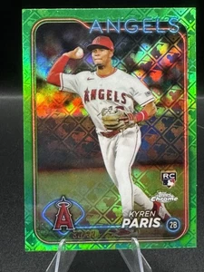 2024 Topps Chrome Logofractor Kyren Paris RC #151 Green /99 Los Angeles Angels - Picture 1 of 3