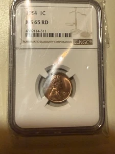 1954 P Lincoln Cent/Penny NGC 💥MS65RD💥 - Picture 1 of 4