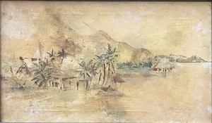 Ryk Burgess ~ “Island Hideaway” 1950’s Hawaiian Abstract Impressionism ~ Signed - Picture 1 of 21