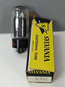 NOS Sylvania 6L6 GC Vacuum Output Tubes NICE! for Guitar/Hi Fi Amplifier RED - Picture 1 of 7