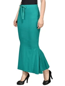 Traditional Cotton Saree Shapewear Color Sea Green Size Medium For Women - Picture 1 of 3