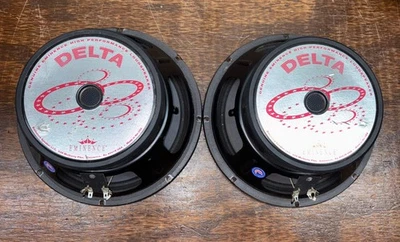 Eminence 10" Delta Guitar Speakers 8 Ohm - PAIR - Vintage USA MADE - Tested Good - Image 1 of 4