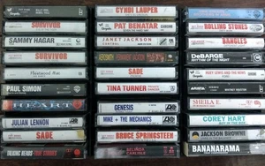 Rad 80's Cassette Lot Rare Sade Talking Heads Cyndi Lauper Dire Straits Genesis - Picture 1 of 4