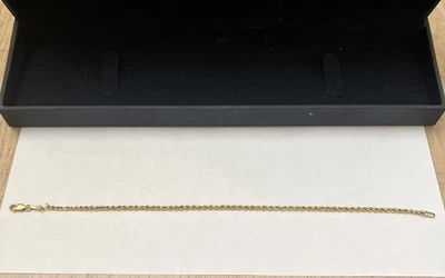 10K Gold Rope Bracelet 8 Inches - Image 1 of 4