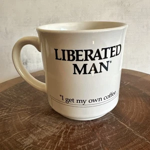 Vintage Mug Liberated Man Retro 80s I Get My Own Coffee Office Career Coffee - Picture 1 of 9