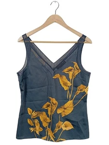 TED BAKER Top linea A Donna Top Taglia IT 42 blu scuro-giallo-oro stile casual - Foto 1 di 5