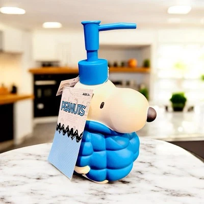 Chaqueta hinchada acolchada azul dispensador de jabón/loción Peanuts Snoopy leer descripción  Foto 1 de 4