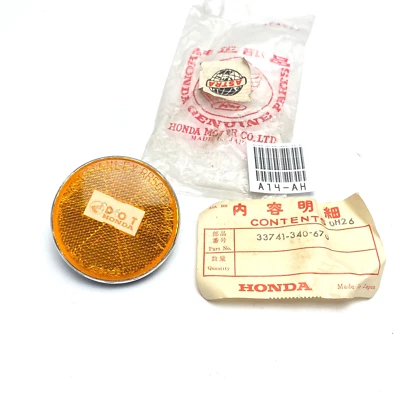 Reflector Delantero Reflex Honda XL125 XL350 CB200 CB750 CB400 Genuino Japón Nuevo de Lote Antiguo Foto 1 de 4