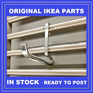 IKEA HOOKS KUNGSFORS LARGE DEEP 10CM STAINLESS STEEL SET OF 3 - Picture 1 of 4