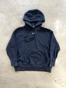 Nike Center swoosh hoodie mens size large Black - Picture 1 of 4