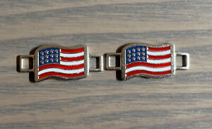 BRAND NEW PAIR OF RED WING SHOES AMERICAN FLAG BOOT/SHOE LACE KEEPER CHARMS USA