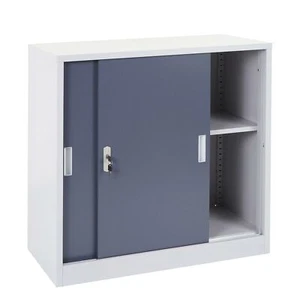 B-Ware Aktenschrank Preston MCW-F41, mit Schiebetüren 90x90x45cm anthrazit - Bild 1 von 5